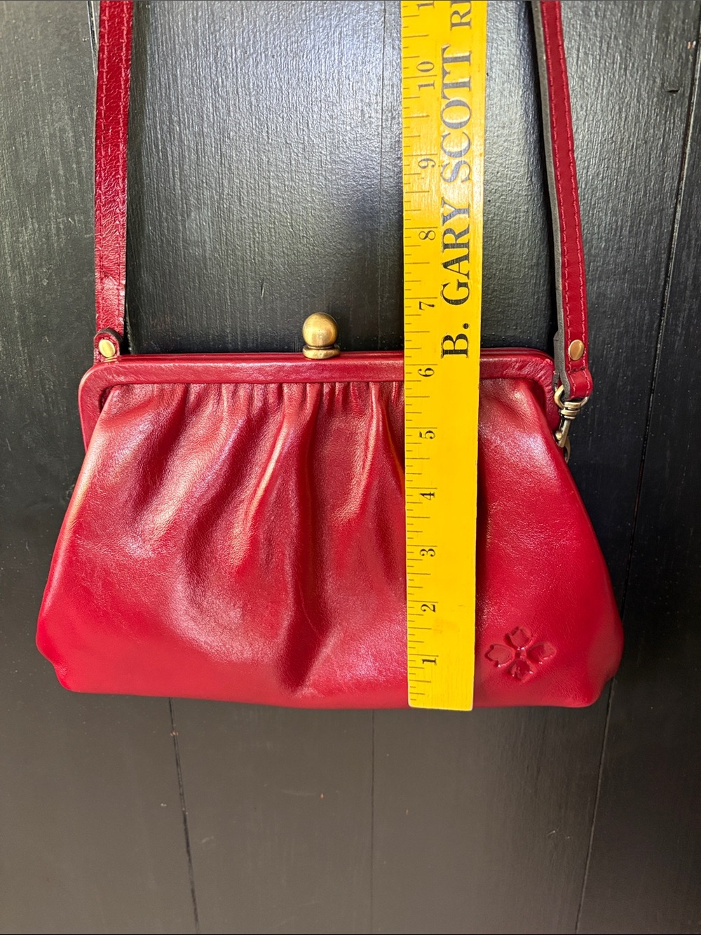 ❤️ Patricia Nash Leather Clutch Bag in Ruby Red - Picture 14 of 15